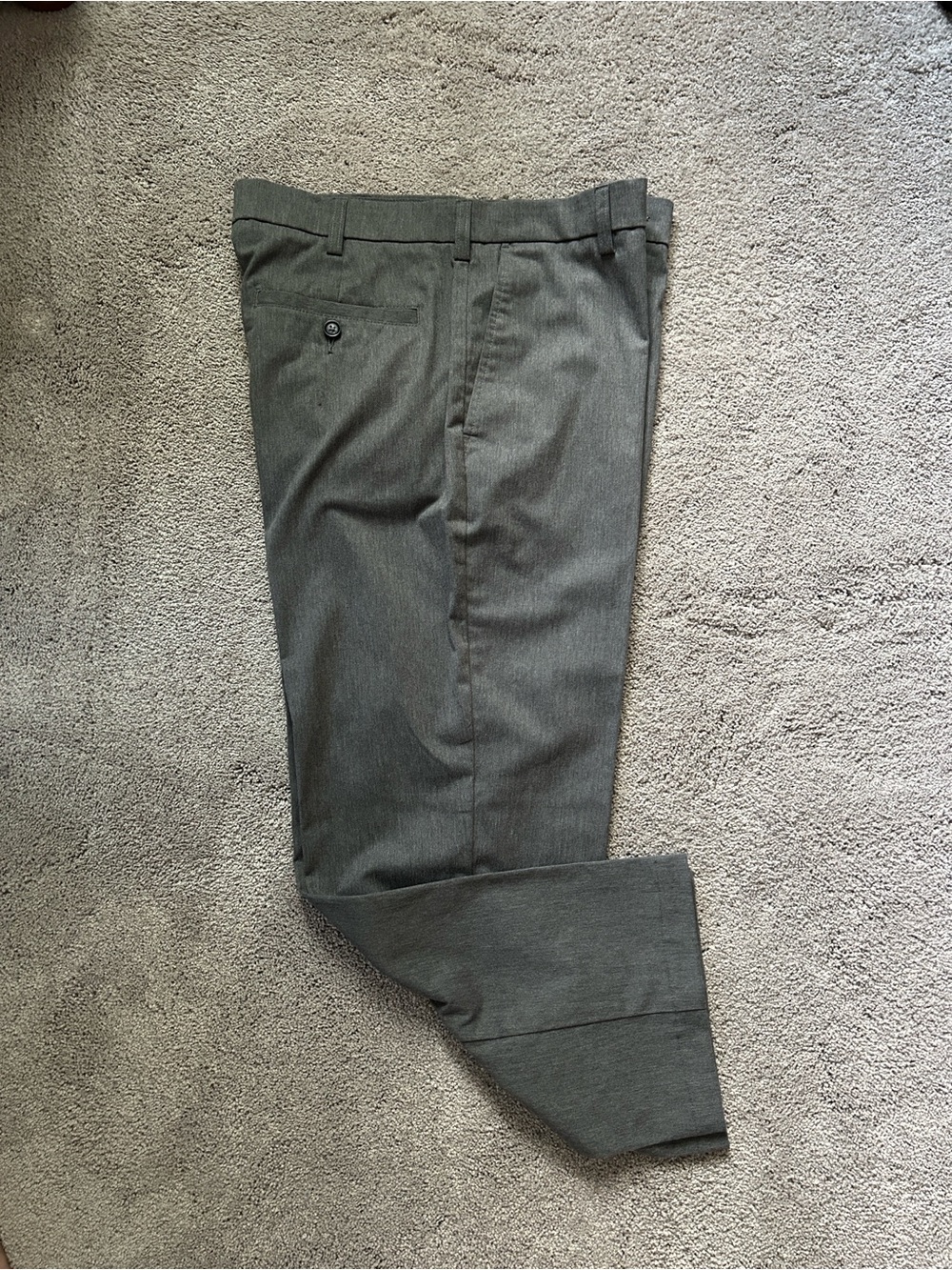 Men's Tailored Dress Pants in Charcoal Gray Size 33 X 26 1/2